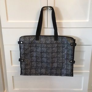 Suited Garment Tote In Chevron Squares 
